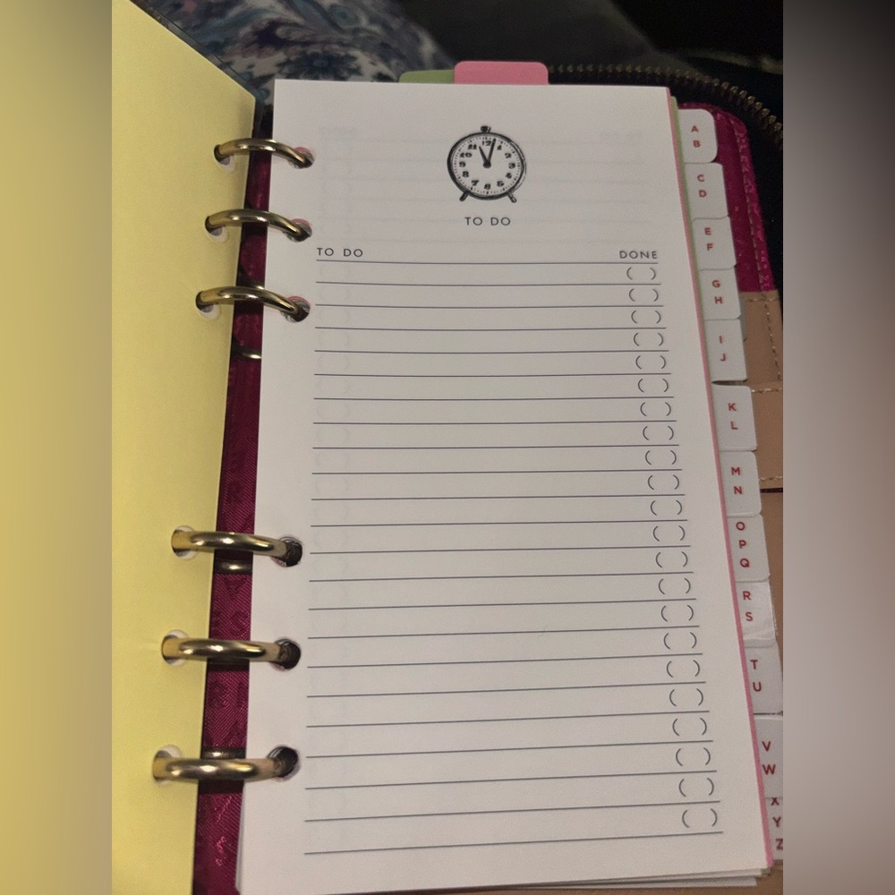 Kate Spade planner-Gold Hardware-Pink lining Black Pebbled Leather Zip Wellesley - Picture 12 of 16
